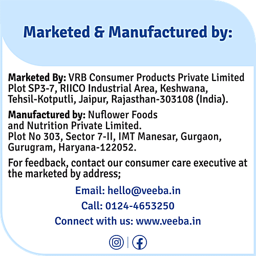 Veeba Crunchy Peanut Butter, 900 g 26% Protein, Roasted Peanuts, Trans Fat Free