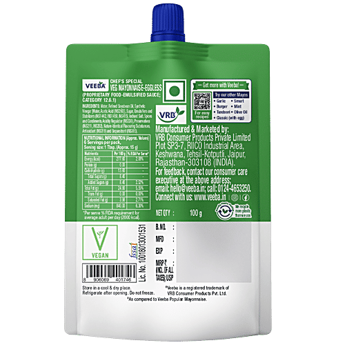 Buy VEEBA Veg Mayonnaise Eggless Chef'S Special Online at Best Price of