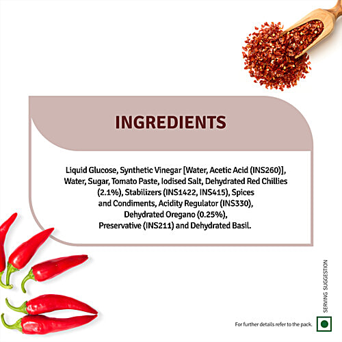 Veeba Chilli Oregano Hot Sauce, 350 g