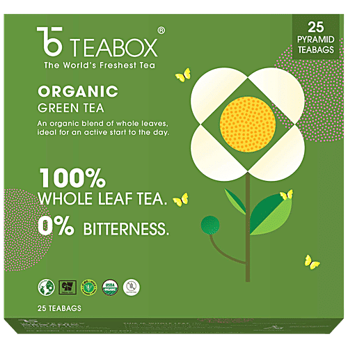 Buy Teabox Organic Darjeeling Green Tea Bags Weight Loss Support, Antioxidant Rich Online at