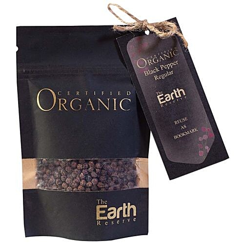 The Earth Reserve Organic Black Pepper/Kali Mirch, 70 g  