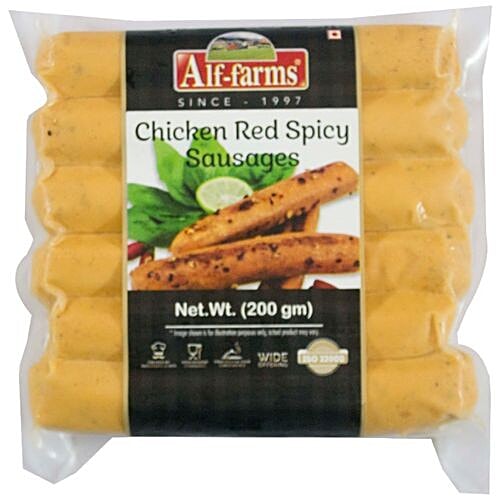 Alf-Farms Chicken Red Spicy Sausages, 200 g  High Hygiene Standards