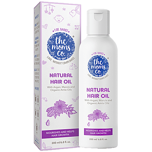 The Moms Co Natural 10-In-1 Baby Hair Oil, 200 ml  