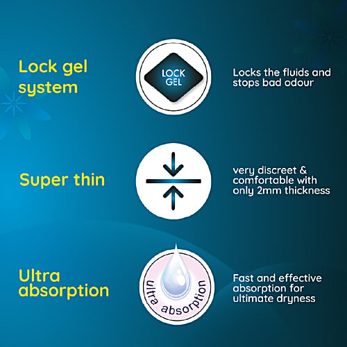 Bella Perfecta Ultra Sanitary Napkins - XL, Maxi Blue, For Sensitive Skin, Latex Free, No Perfume, 26 pcs  Latex Free, No Perfume