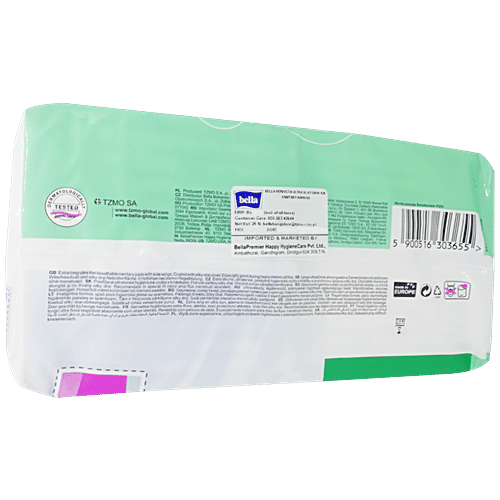 Bella Perfecta Ultra Silky Drai Sanitary Napkins - XL, Maxi Green, For Heavy Flow, Latex Free, No Perfume, 26 pcs  Latex Free, No Perfume