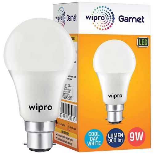 Selv tak regional vejkryds Buy Wipro Garnet LED Bulb - Cool Daylight White, Round, 9 Watts, B22 Base  Online at Best Price of Rs 119 - bigbasket