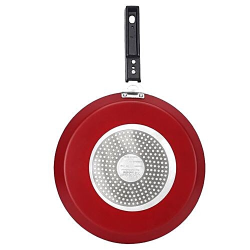 Nirlon Induction Base Non-Stick Flat/Dosa Tawa - Durable, 26 cm, Maroon, 200 ml  