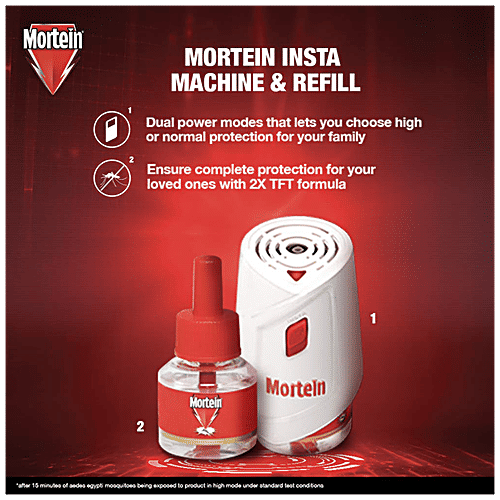 Mortein Insta Mosquito Repellent Liquid Refill - 100% Protection From Dengue Mosquitoes, 35 ml Pack of 6 