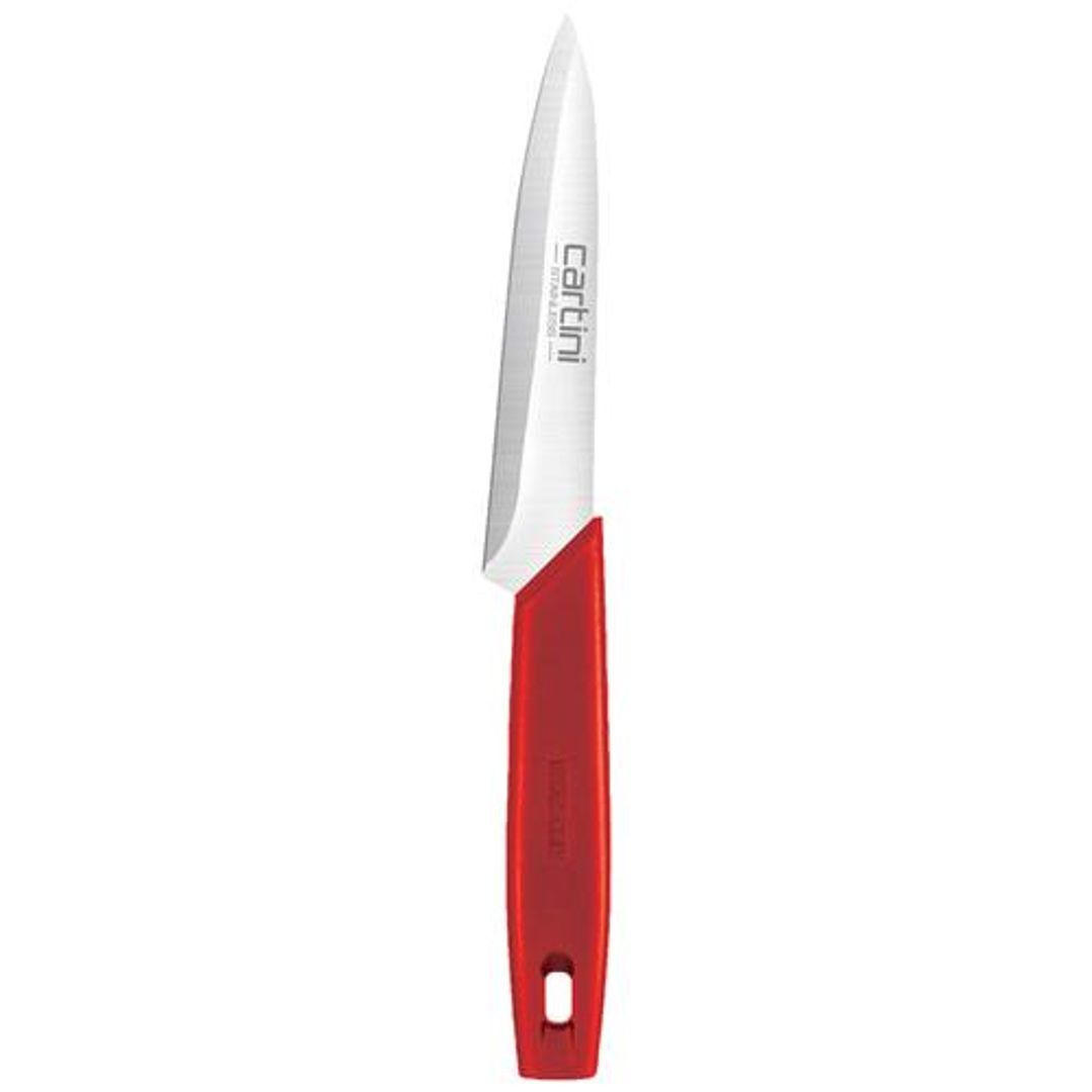 Cartini by Godrej Stainless Steel Easy Chopping Knife With Red Handle, 1 pc 