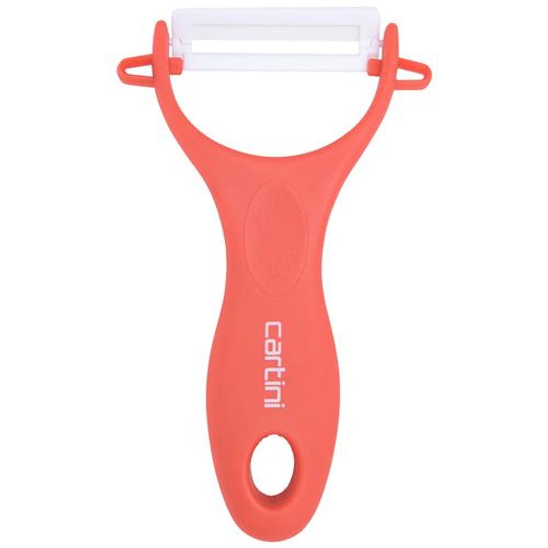 Cartini by Godrej Stainless Steel Peeler With Red Handle, 1 pc 