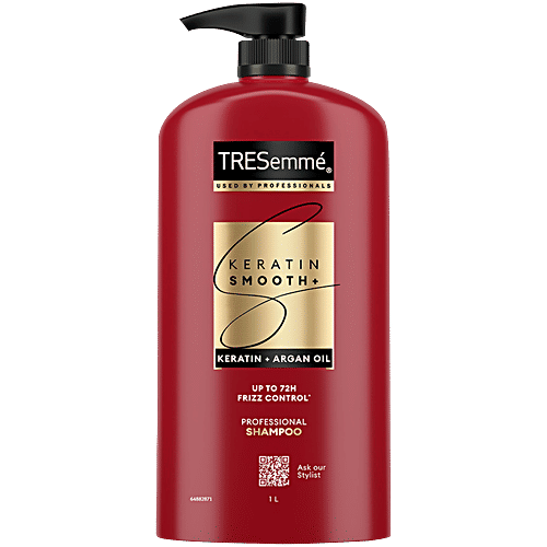 Tresemme Keratin Smooth+ Argan Oil Professional Shampoo, 1 L  With Argan & Keratin Oil, Up to 72H Frizz Control