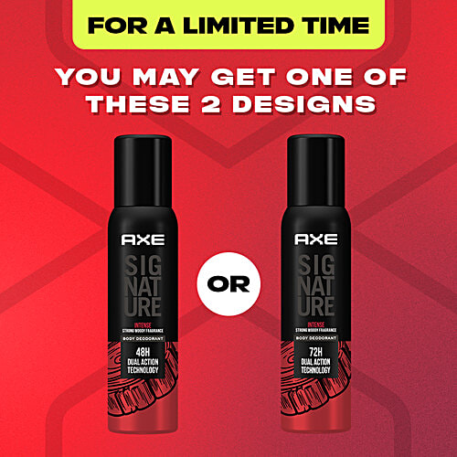 Axe Signature Intense Men's Body Deodorant, 154 ml No Gas & Long-Lasting Deo