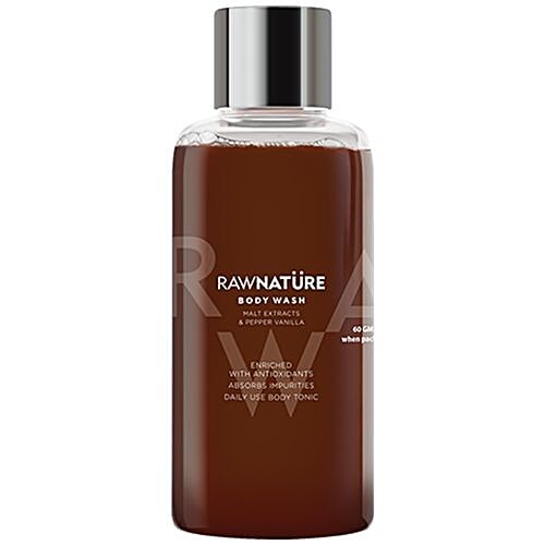 RawNature Malt Extracts & Pepper Vanilla Body Wash - Mini, 50 ml  