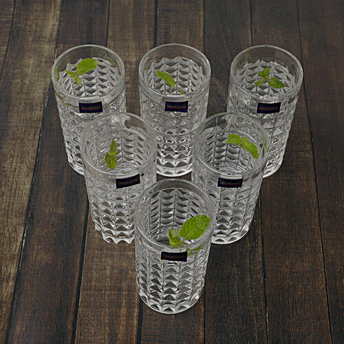 Diamond'S Tumbler - Transparent, BB1072, 6 pcs  