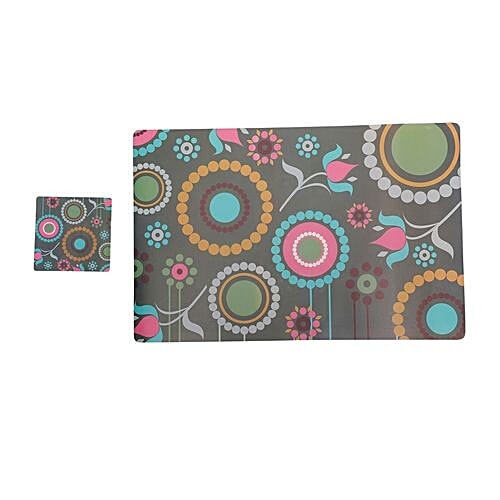 DP Dining Mat With Coasters Plastic - Multicolour, BB172-0, 12 pcs  