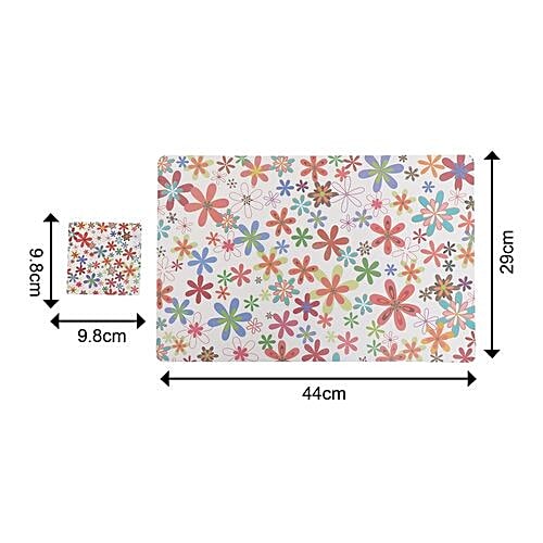 DP Dining Mat With Coasters Plastic - Multicolour, BB172-2, 12 pcs  