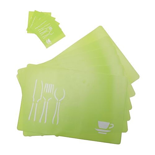 DP Dining Mat With Coasters Plastic - Green, BB172-3, 12 pcs  