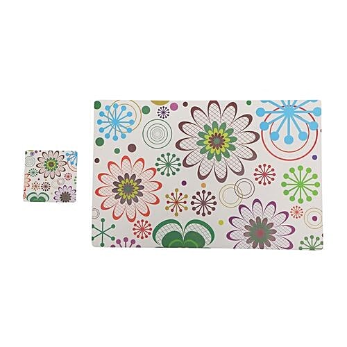 DP Dining Mat With Coasters Plastic - Multicolour, BB172-4, 12 pcs  