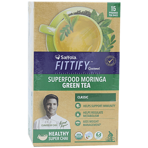 Buy Saffola FITTIFY Gourmet Superfood Moringa Green Tea Classic Online at Best Price of Rs