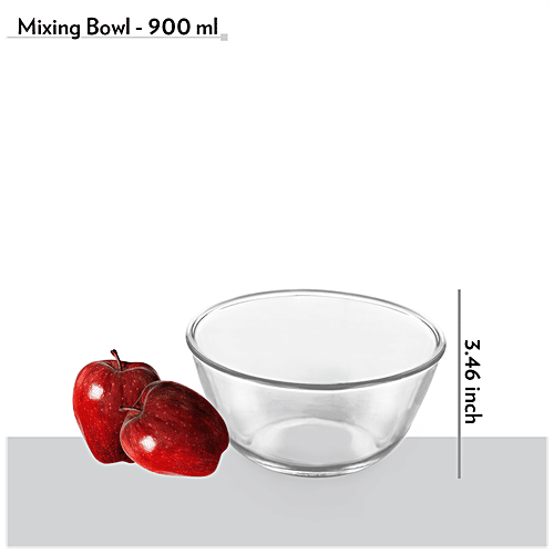 Borosil Borosilicate Select Glass Mixing Bowl - Oven & Microwave Safe, 900 ml  