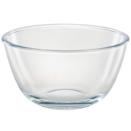 Borosil Borosilicate Select Glass Mixing Bowl With Blue Lid - Oven & Microwave Safe, 900 ml  
