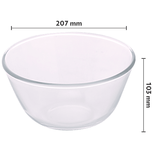 Borosil Borosilicate Select Mixing Bowl - Oven & Microwave Safe, 1.7 L  
