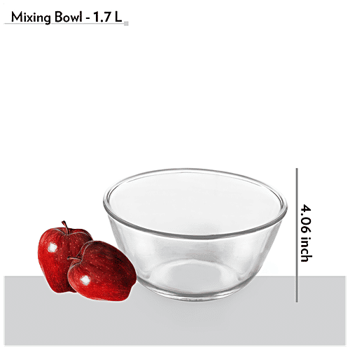 Borosil Borosilicate Select Mixing Bowl - Oven & Microwave Safe, 1.7 L  