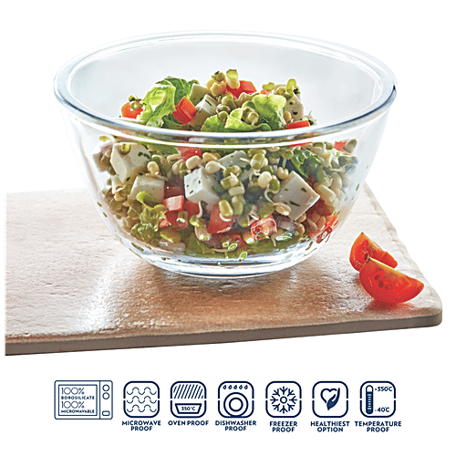 Borosil Borosilicate Select Mixing Bowl - Oven & Microwave Safe, 1.7 L  
