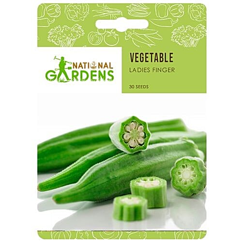 National Gardens Ladies Finger Seeds, 30 Seeds  