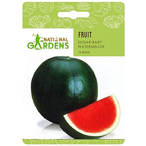 National Gardens Sugar Baby Watermelon Seeds, 10 Seeds  