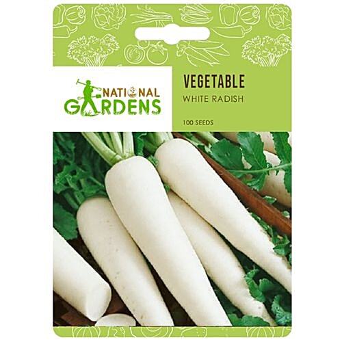 National Gardens White Radish Seeds, 100 Seeds  
