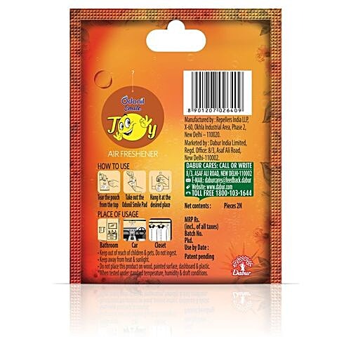 Odonil  Smile Joy Bathroom & Car Freshener - Twin Pack, 10 g (Pack of 2) Lasts 15 Days Each