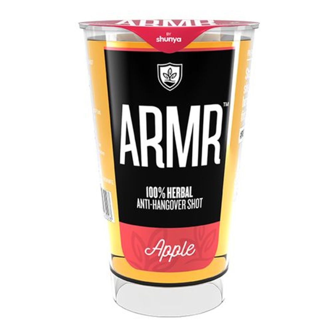 ARMR 100% Anti Hangover Drink - Apple, 60 ml Glass (Polycarb)