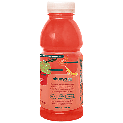 Shunya Go Mixed Fruit Mania - Active Hydration Drink With Zero Sugar & No Preservatives, 300 ml Bottle Guilt Free