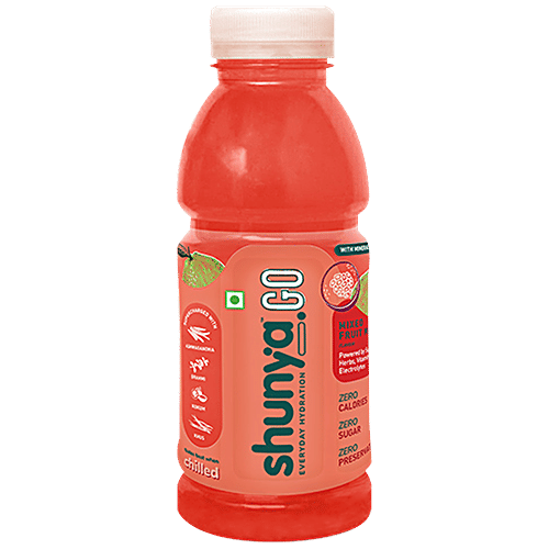 Shunya Go Mixed Fruit Mania - Active Hydration Drink With Zero Sugar & No Preservatives, 300 ml Bottle Guilt Free