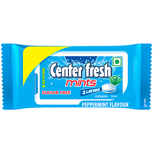 Center Fresh Mints - Peppermint Flavour, Sugar Free, 4.5 g  