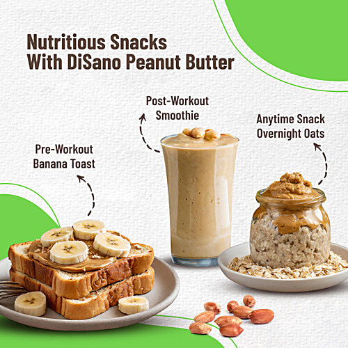 Disano Unsweetened Creamy Peanut Butter, 1 kg Jar