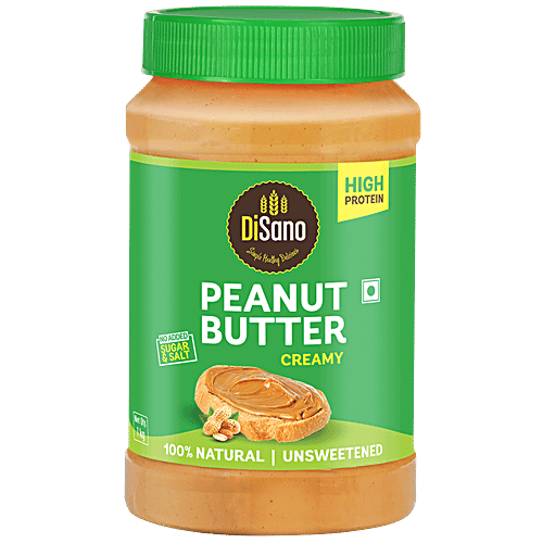 Disano Unsweetened Creamy Peanut Butter, 1 kg Jar
