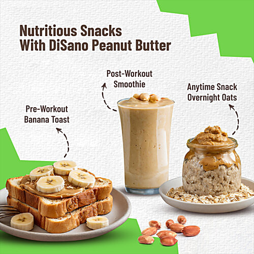 Disano Unsweetened Crunchy Peanut Butter, 1 kg Jar 