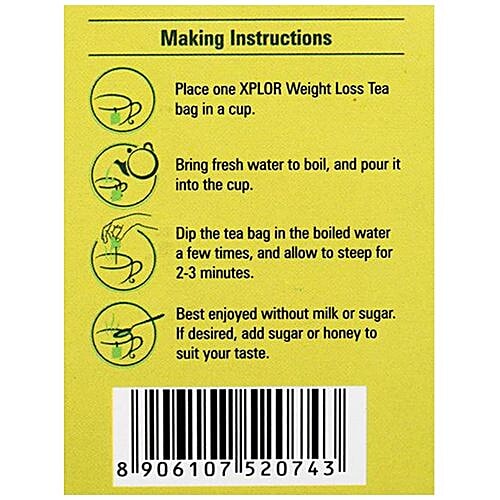Buy XPLOR Organic Green Tea With Lemongrass Weight Loss Online at