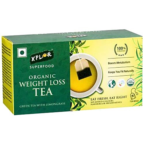Buy XPLOR Organic Green Tea With Lemongrass Weight Loss Online at
