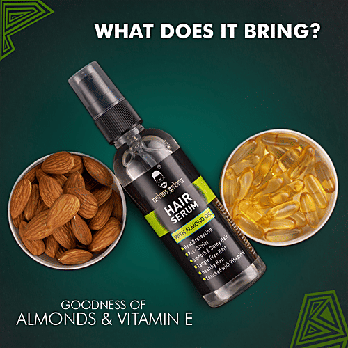 urban gabru Hair Serum With Almond Oil For Men And Women, 100 ml  