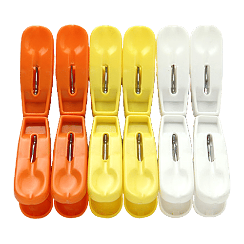 Mr. Boss Opal Pearl Plastic Clip/ Cloth clip, 12 pcs  