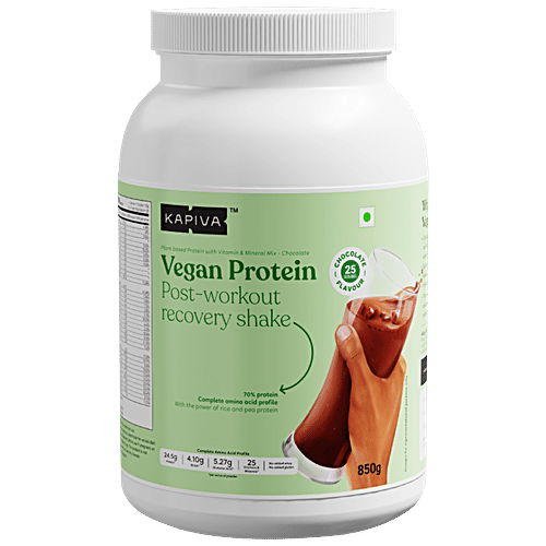 Buy Kapiva Ayurveda Kapiva Vegan Protein Chocolate Postworkout Recovery Protein Shake 100