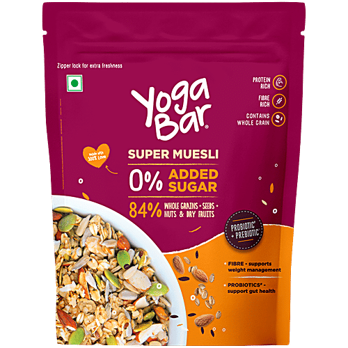 Yoga Bar Super Muesli, 400 g  No Added Sugar, Rich in Protein & Fibre, No Preservatives