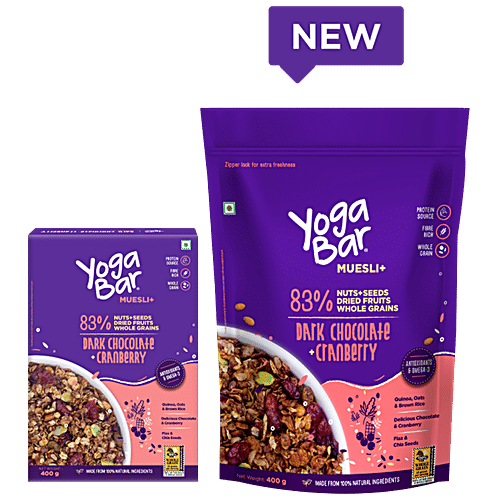 Buy Yoga Bar Muesli Dark Chocolate & Cranberry, Healthy, Rich In Protein, Breakfast Cereal