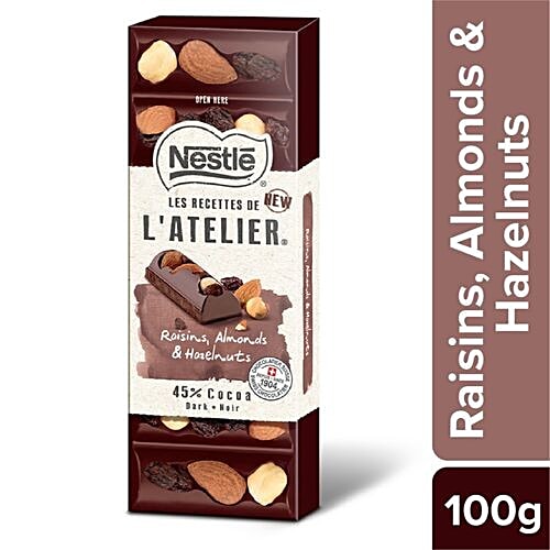 Buy Nestle Les Recettes De L'atelier Dark Chocolate, Raisins, Almonds