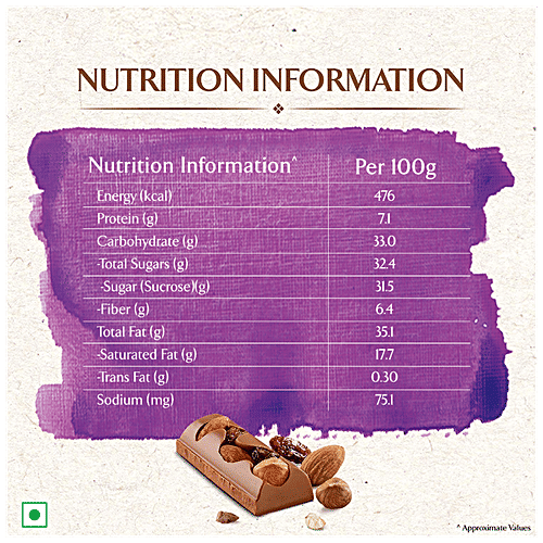 NESTLE Les Recettes de l'Atelier Milk Chocolate - With Raisins, Almonds & Hazelnuts, Rich & Luscious, 100 g  