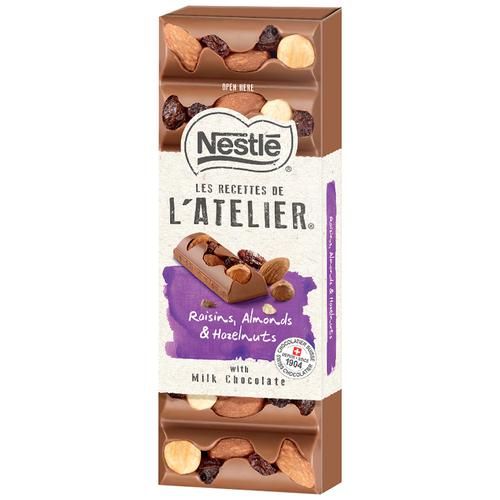Buy NESTLE Les Recettes de l'Atelier Milk Chocolate - With Raisins ...