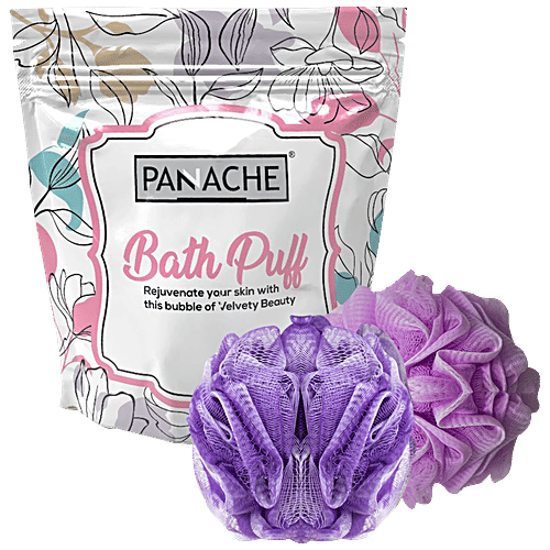 Buy Panache Premium Bath Puff Loofah Set Exfoliates Skin, Pink
